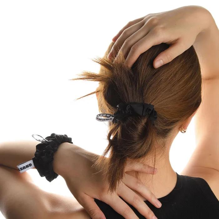 [Square Sand] MINI SCRUNCHIE SET (black) Mini Scrunchie Set (Set of 3)