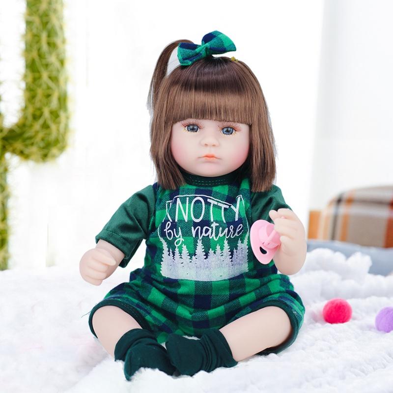 Vivid 42cm Newborn Reborn Baby Doll With Realistic Features And Soft Silicone Body