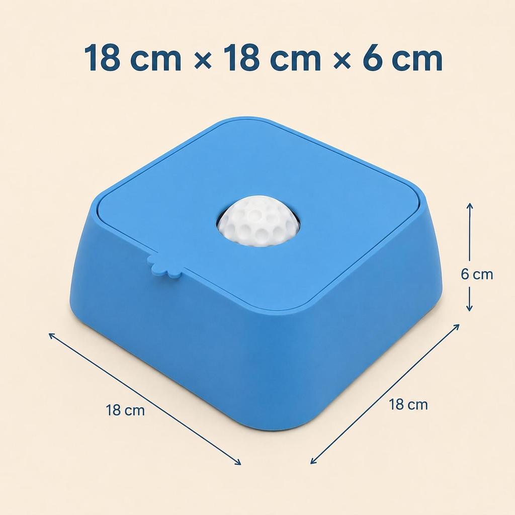Pet Licking Slow Feeder Bowl With Rolling Ball,Anti‑Slip Anti‑Tip Plastic Pet Water Bowl For Dogs Cats