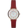 Gianni T-Bar Mother of Pearl Red Leather Ladies Quartz AR11322