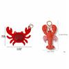 Cute Pu Crab Keychain Summer Bag Charm Multi-color Pu Leather Lobster Pendant  Bag Ornament