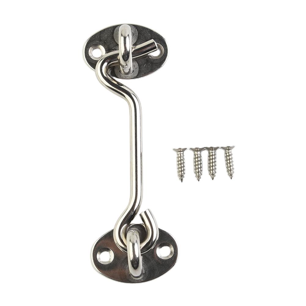 Stainless Steel Hook and Eye Latch for Doors Strong and Silent Door Holder for Garden and Agricultural Applications
