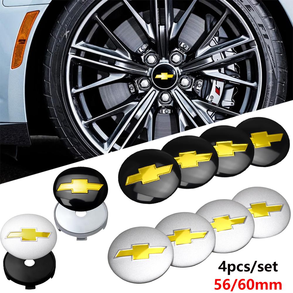 4pcs 56/60mm Car Wheel Center Hub Cap Stickers Wheel Rims Center Hub Caps For Chevrolet Cruze Equinox Impala Camaro Orlando Volt