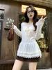 Elegant French V-Neck Lace Trim Long Sleeve Women's Top - Autumn/Winter Chic Slim Fit