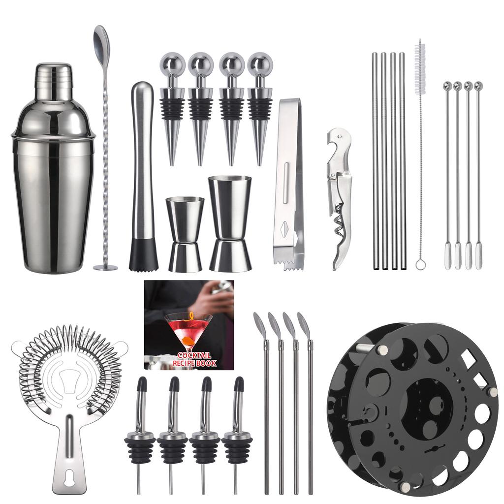 Edelstahl Barkeeper Set Selbstlernender Cocktail Shaker Shaker Shaker Shaker Werkzeug Shaker Bar Shaker