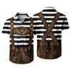 Men's Vintage Print Short Sleeve Cardigan - Casual Party Top for Daily Wear