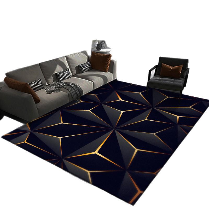 Geometric Visual Rug - Stain-Resistant, Easy-Clean, Water-Absorbing, Non-Slip Mat for Living Room & E-Sports Room.