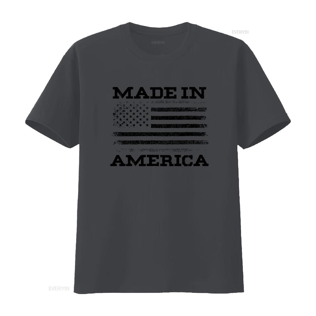 Patriotic T Shirt Made In America Vintage USA Flag US 4th Of July Independence Day American vintage Washed Stylish graphic Soft
