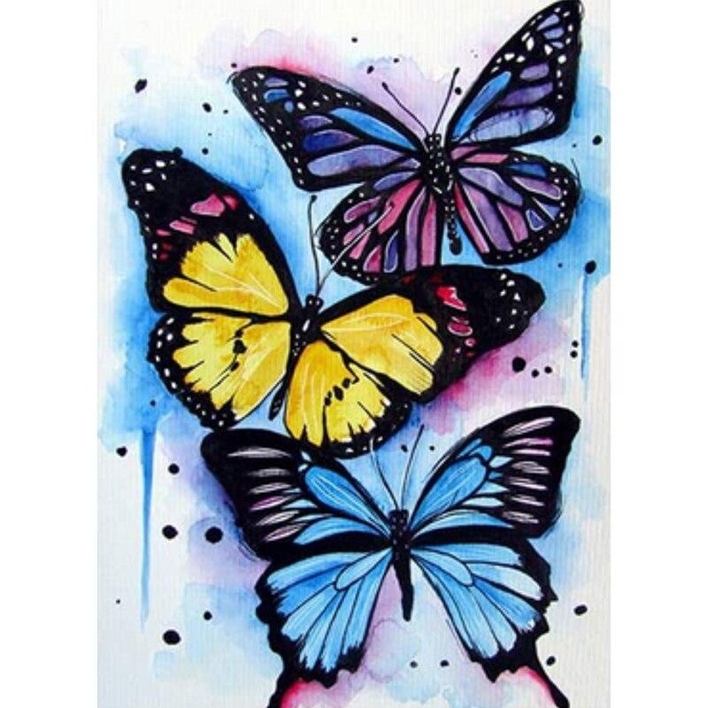 DIY 5D Diamond Painting Full Round Drill Color Butterfly Diamond Art Embroidery Animal Cross Stitch Resin Home Decor Gift