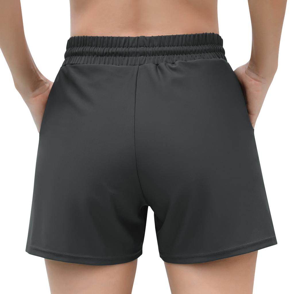 CHARMLEAKS Charmo Damen-Badeshorts, einfarbig, Tankini-Unterseite, Träger-Bademode, Slips, Jungen-Shorts mit Taschen