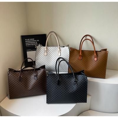 Letter Printed Tote Bags, Large Capacity, Fashiable and Versatile, Simple Commuting, Women's Single Shoulder Handbag