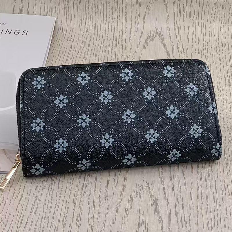 European & American Fashion Large Capacity Zipper Clutch Wallet - Multi-Card Slot, Simple, High-End Design