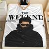 1PC The Weeknd Print Flannel Blanket, High quality Comfortable for All Seasons, Home Decor, Warmth and Comfort, Perfect for Christmas Gifts