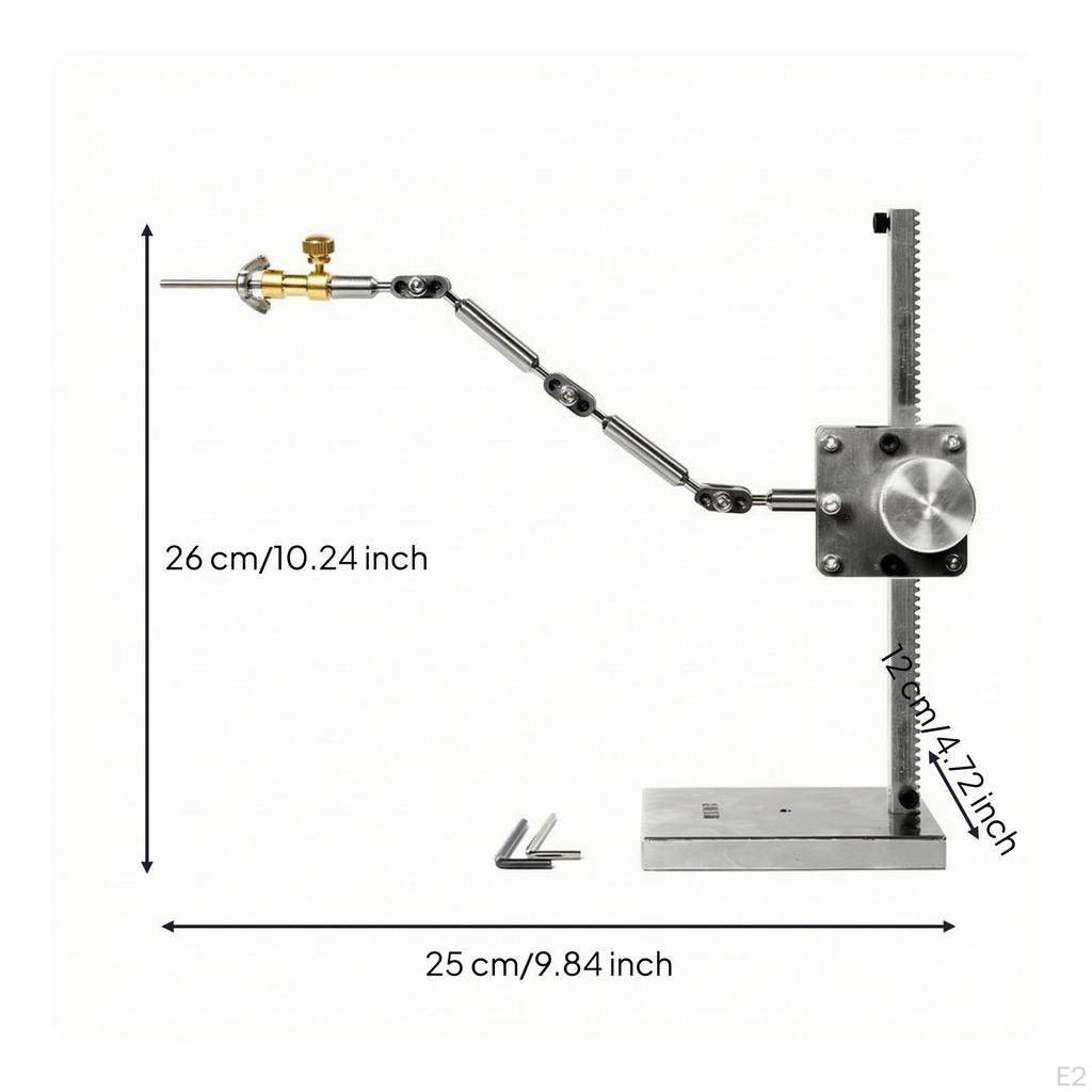 Metal Rigging Stand with M3 Thread | Compact Tabletop Design, Lifting Articulated Arm