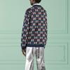 Gucci Sweaters Men's Blue V Neck Moderate 716334-XKCOZ-4804