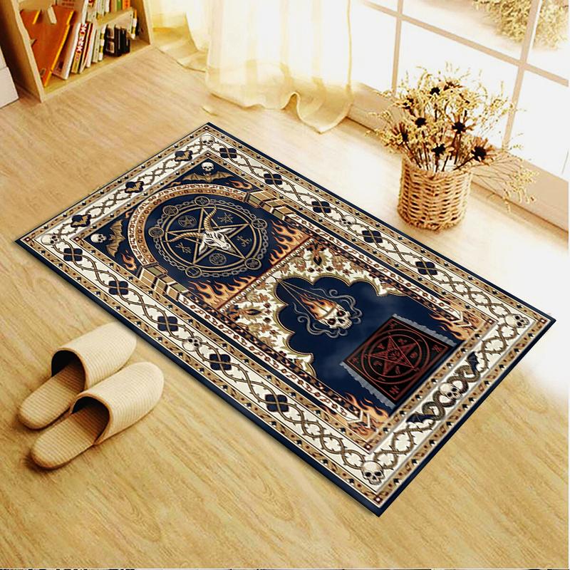 2025 New Satan's Pentagram Carpet Rug for Living Room Bedroom Home Sofa Decoration,Kids play Non-slip Floor Mat138
