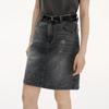 broadcast Women's High-Waist Washed Denim Skirt