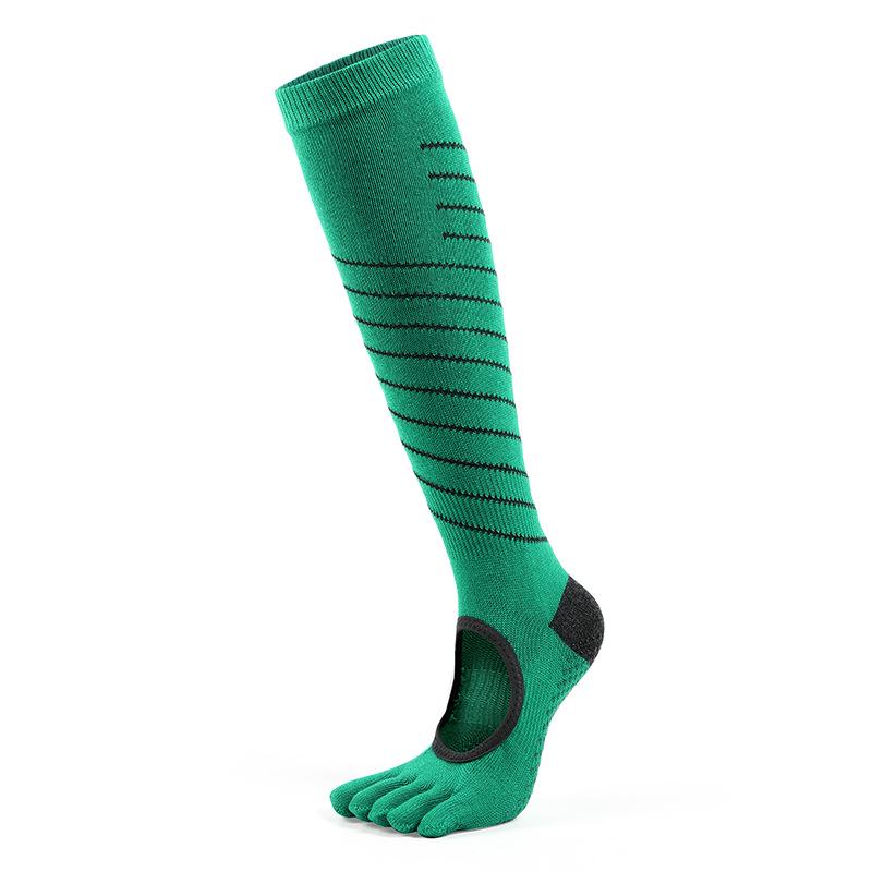 MEIKAN Open Heel Non-Slip Five-Toe Yoga Socks for Women - Long, Spring/Autumn Size 35-38