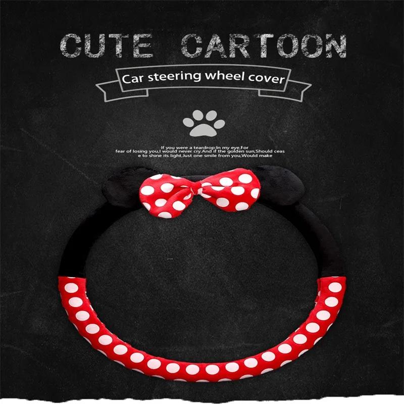 Auto Styling Schleife Auto Lenkradbezug niedlich Cartoon Universal Innenzubehör Set Frau/Mann 16 Designs Autoabdeckungen heiß neu
