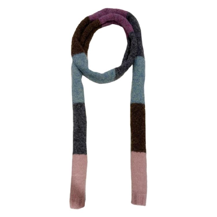 

Women s Fashion Knitted Scarf Light weight Neckerchief Modern Stripe Scarves for Birthday Christmas Parties 1