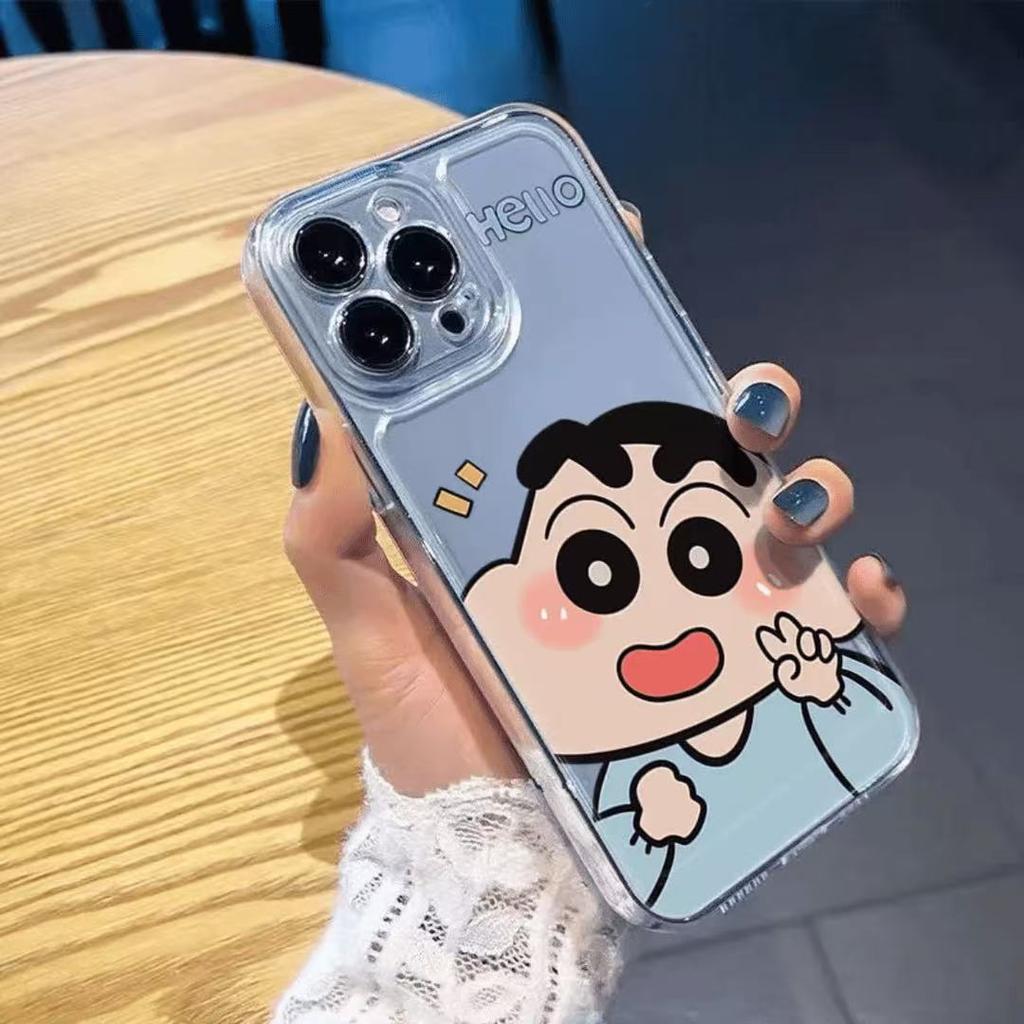 Cute personality applies to iphone17promax mobile phone case transparent apple 15 anti-drop 14 pro Japan and Korea 13/16