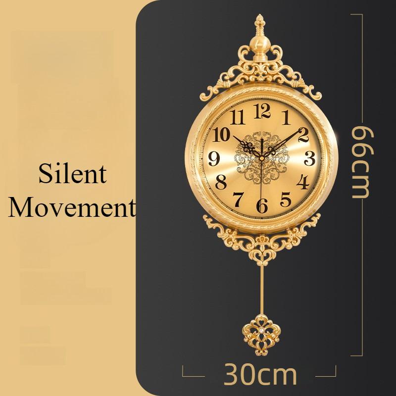 Aesthetic Wall Clock Luxury Elegant Wall Watch Decorative Large Pendulum Clocks Minimalist Silent Vintage Living Room Watches