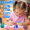 Silicone Magnetic Ball Fidget Toy Stress Relief Sensory Toy with Textures Quiet Office Desk Toy for Women Men Teens