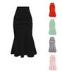 2025 Stylish Solid Color Fishtail Skirt: Waist-Cinching, Slimming, Hip-Hugging Design