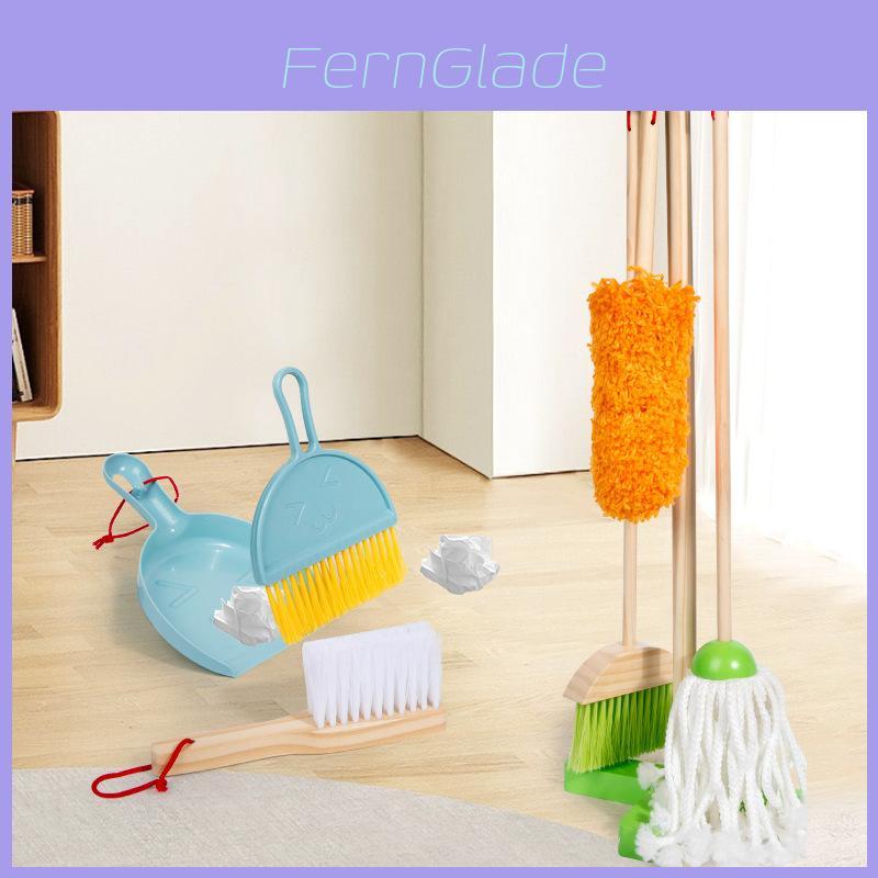 Wooden Pretend Play Cleaning Set For Kids With Role Play Features For Imaginative Fun