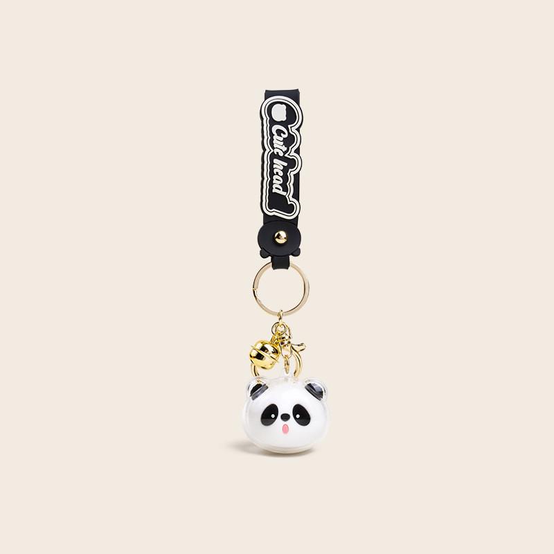 

Cute Animal Head Acrylic Keychain With Pvc Keyring For Gifts And Car Keys Panda