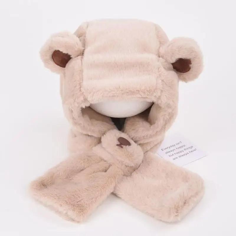 Children Hats Baby Cute Cartoon Hat Autumn Winter New Plush Hat for Newborn Baby Windproof Christmas Children's Accessories Hats