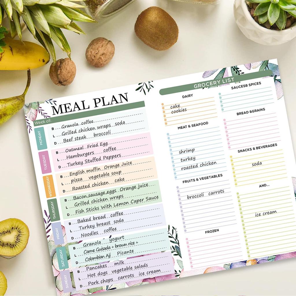 Magnetic Weekly Meal Planner Notebook