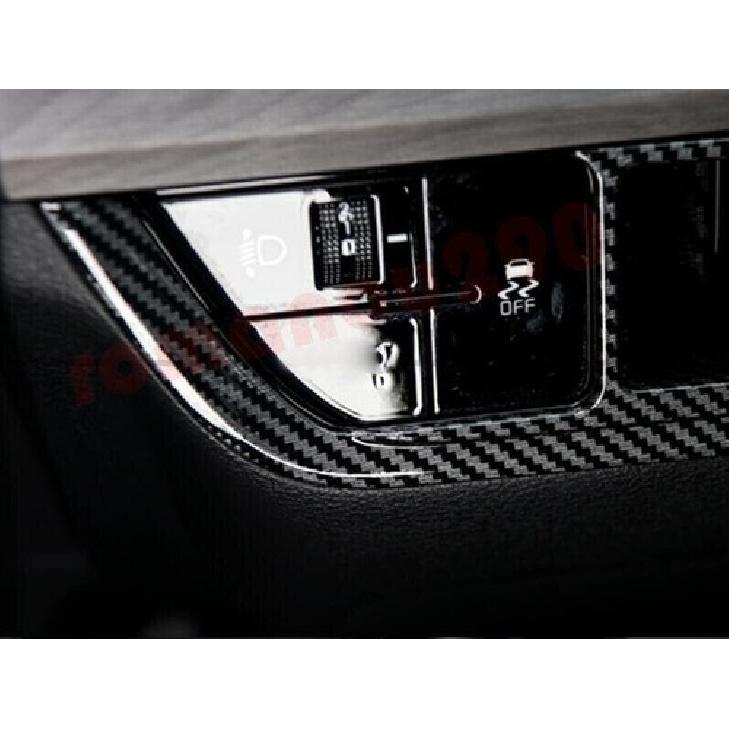 For Kia Sportage  2024 Carbon Fiber Look Headlight Switch Panel Cover Trim