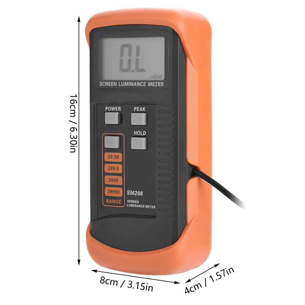 SM208 Screen Brightness Meter Portable Luminance Meter with Light Detector 0.01-3 0 cdCelsiusm