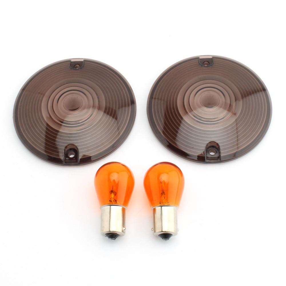 

Vibrant Direction Light Housing For Harley Motorcycles With Deep Red And Orange Options Smoked Lens Set