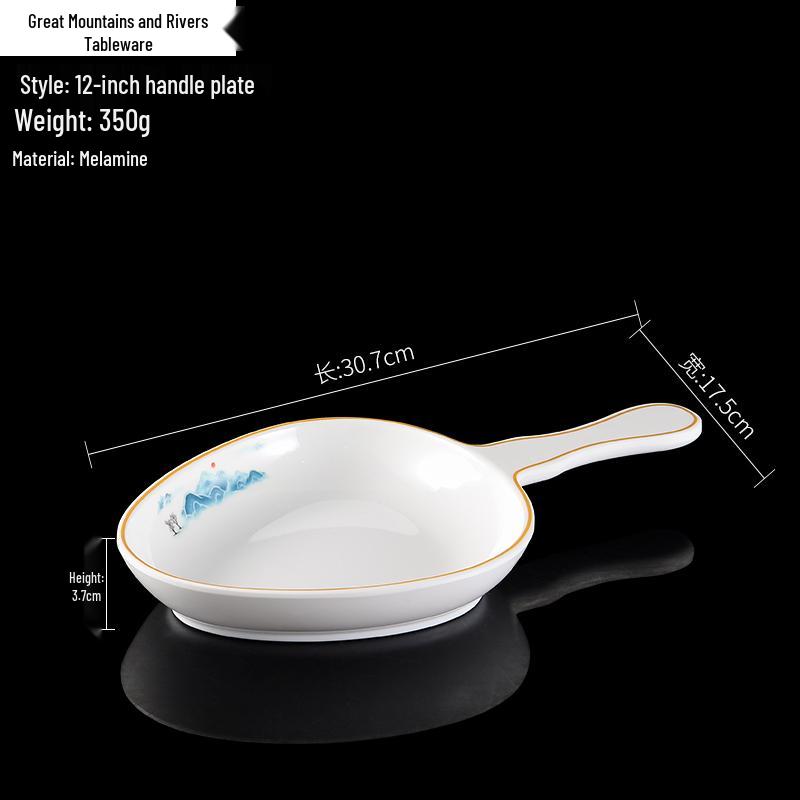 Piatto Ovale in Melamina a Forma di Pesce - Piatto per Verdure Imitazione Porcellana per Wok e Hot Pot per Ristoranti e Hotel