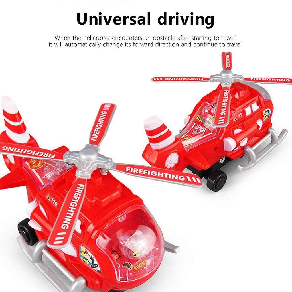 RRSCC Helicopter Toy with 4D Lights & Sounds, Compatible with Kids Boys & Girls, Bump & Go, Birthday Christmas Gift