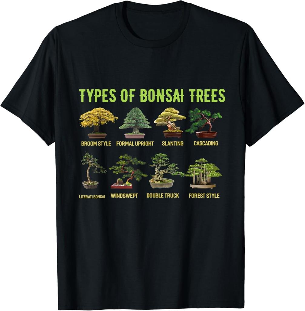 Tipi di Alberi Bonsai Maglietta Maglietta Bonsai Abbigliamento Regalo Bonsai Maglietta Unisex