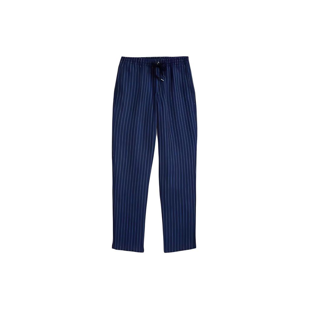 Polo Ralph Lauren Striped Elastic Tapered Casual Pants Men Bottoms Navy-Blue 710927863-001