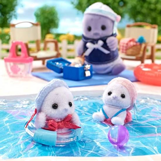 EPOCH Sylvanian Families Doll Seal Family FS-51 ST Mark Certified Ages 3 Up Toy Dollhouse