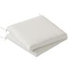 Outdoor Seat Cushions Set Of 2 With Ties Waterproof Garden Seat Pads Cream White
