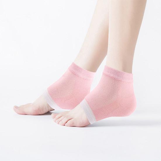 Yousheng 1 Paar Fußschutzsocken Abriebfest Einfarbige Silikon-Fersen-Gel-Spa-Fußschutz Anti-Trockenheit Rissige Werkzeuge für den Sommer