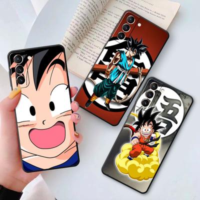 TPU Soft Phone Case for Samsung Galaxy S7 S21 S20 FE S10 S8 S9 S22 Ultra 5G S21 Plus S10e Black Soft Cover Dragon G-Gokus Shell