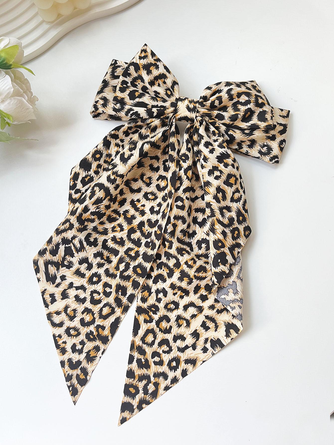 

1/3 Pcs Fashion Leopard Zebra Oversized Bow Ribbon Barrettes Hair Clips For Women Girls Party Hair Accessories