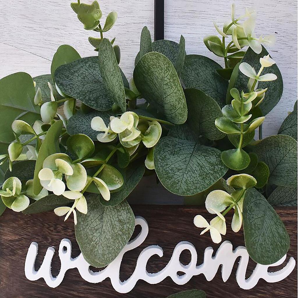 Plastic Sleeve Simulation Flower Wreath Door Decoration Flower Wreath Leaf Flower Wreath Party