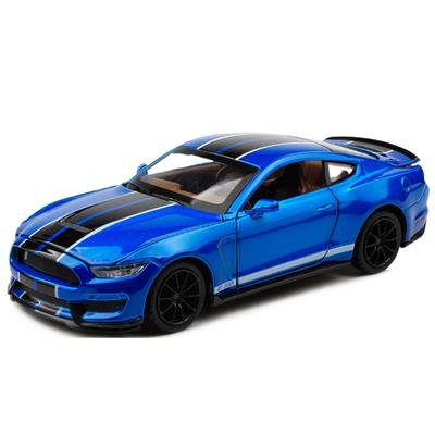 1/32 Hochsimulations-Supersportwagen Ford Mustang Shelby GT350 Automodell Legierung Zurückziehen Kinderspielzeugauto 4 offene Türen Kindergeschenke Baby