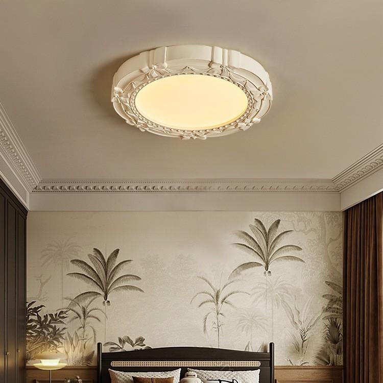 Retro Lampa Sufitowa Gipsowy Relief Artystyczny Balkon Sypialnia Światło Nowoczesna Minimalistyczna Lampa Wisząca