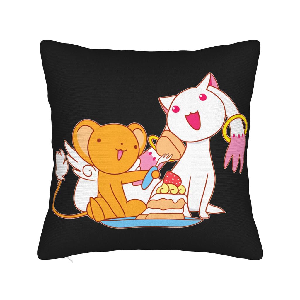 Sakura Magical Cartoon Anime Pillow Cover Fashion Pillow Case For Couch Sofa Bedroom Comfy Cushion Cover Gift