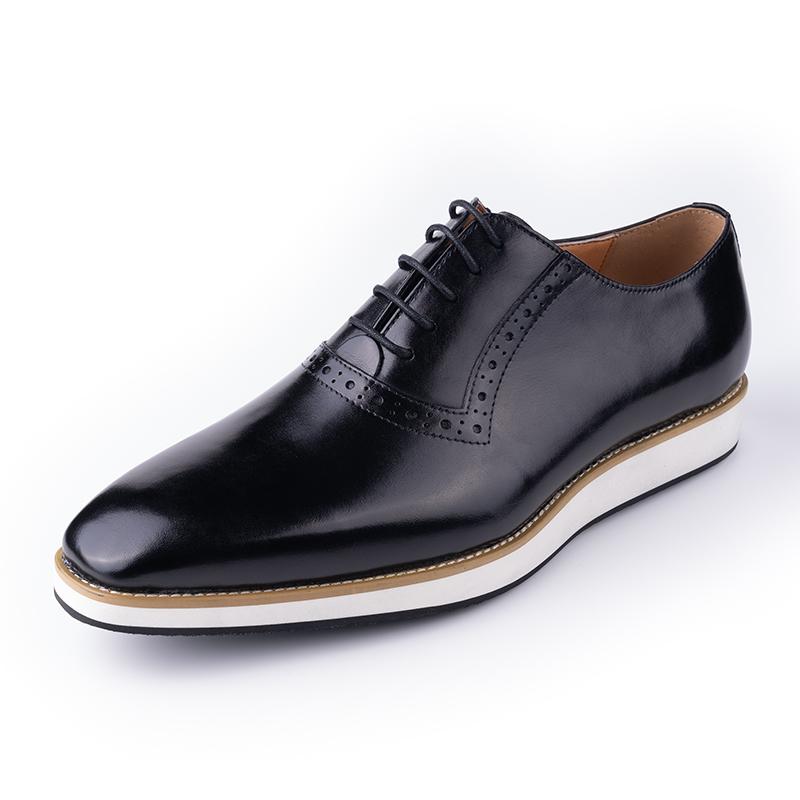 

Fashion Business Formal Office Shoes Top Layer Cowhide Leather Casual Lace Up Walking Shoes EVA Rubber Bottom Fashion Man Sneakers China 39 чорний