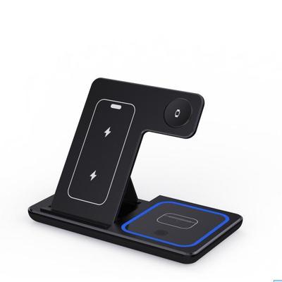 Foldable 3-in-1 Wireless Fast Charger for Phone, Watch, and Earbuds